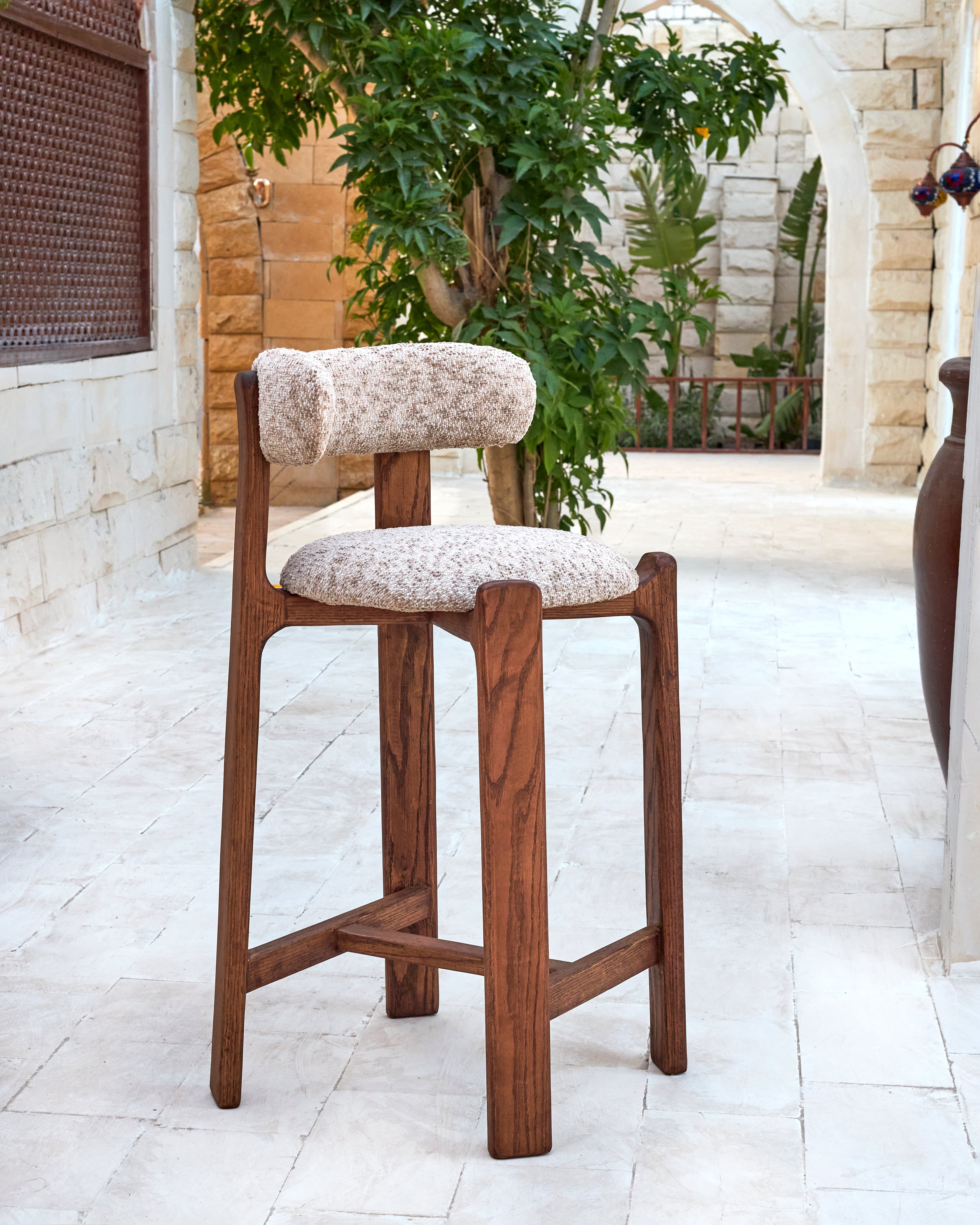 Arc Counter Stool | Massief Eiken Design Barkruk