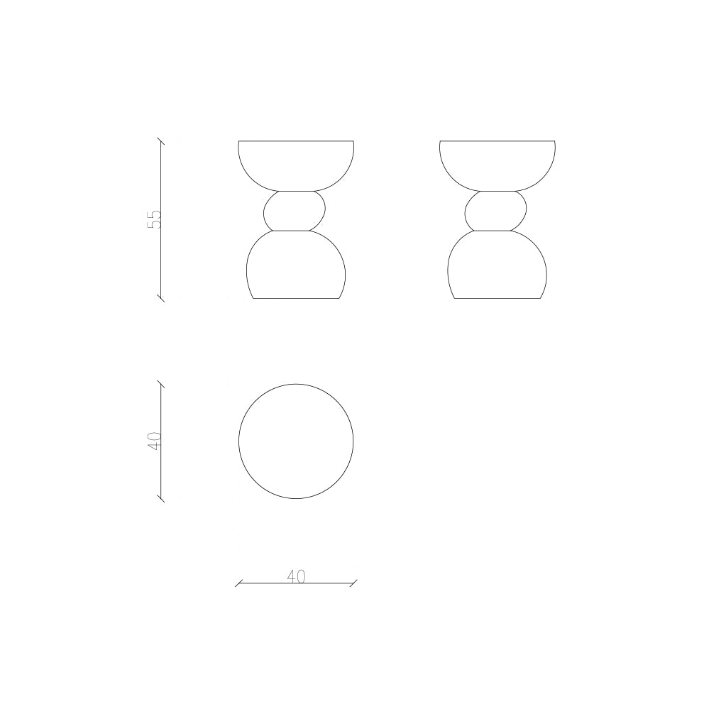 Afmetingen van Damietta bijzettafel