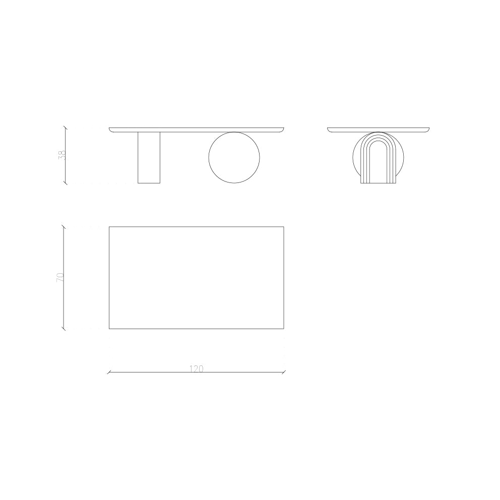 Afmetingen van Kumo salontafel