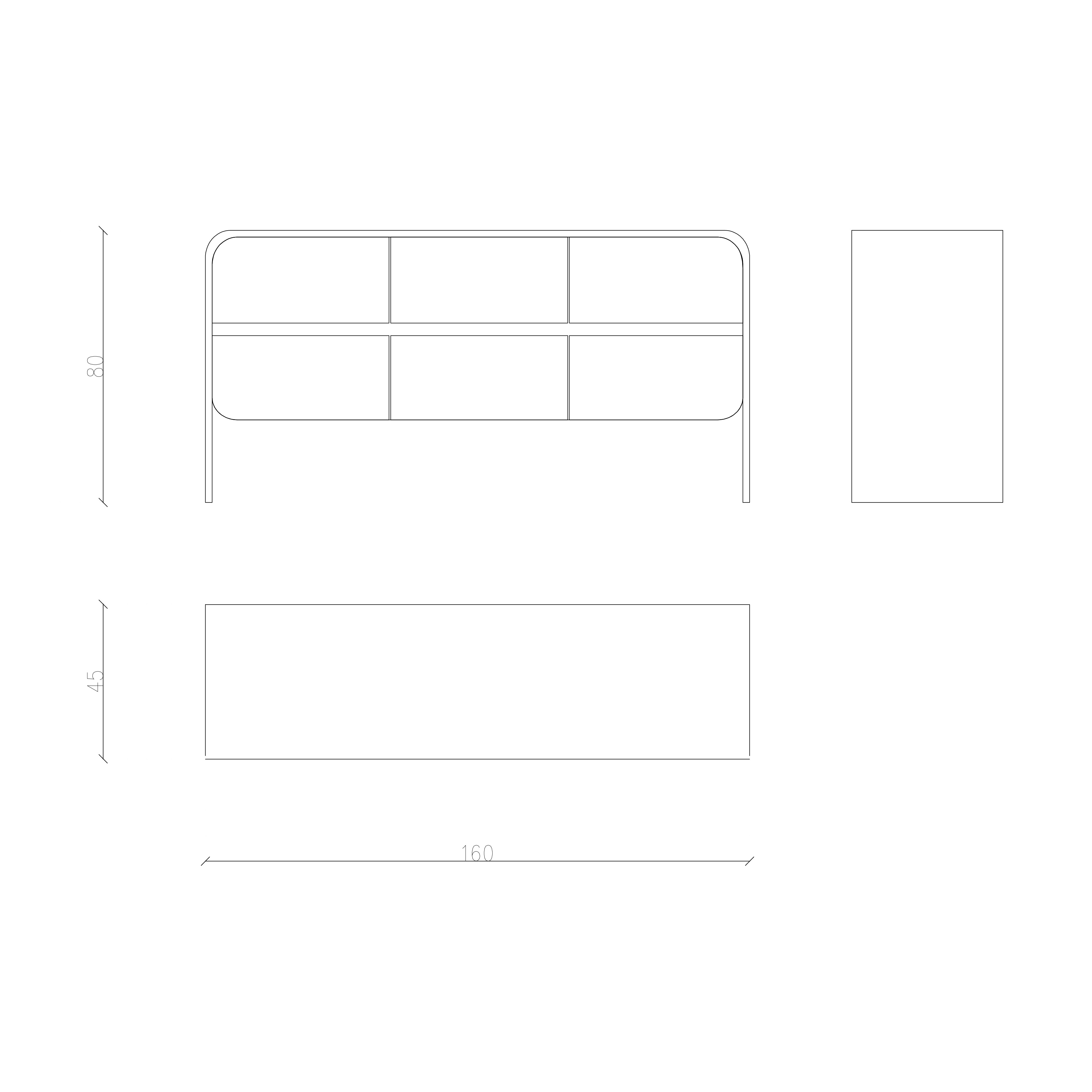 Afmetingen van Lang dressoir