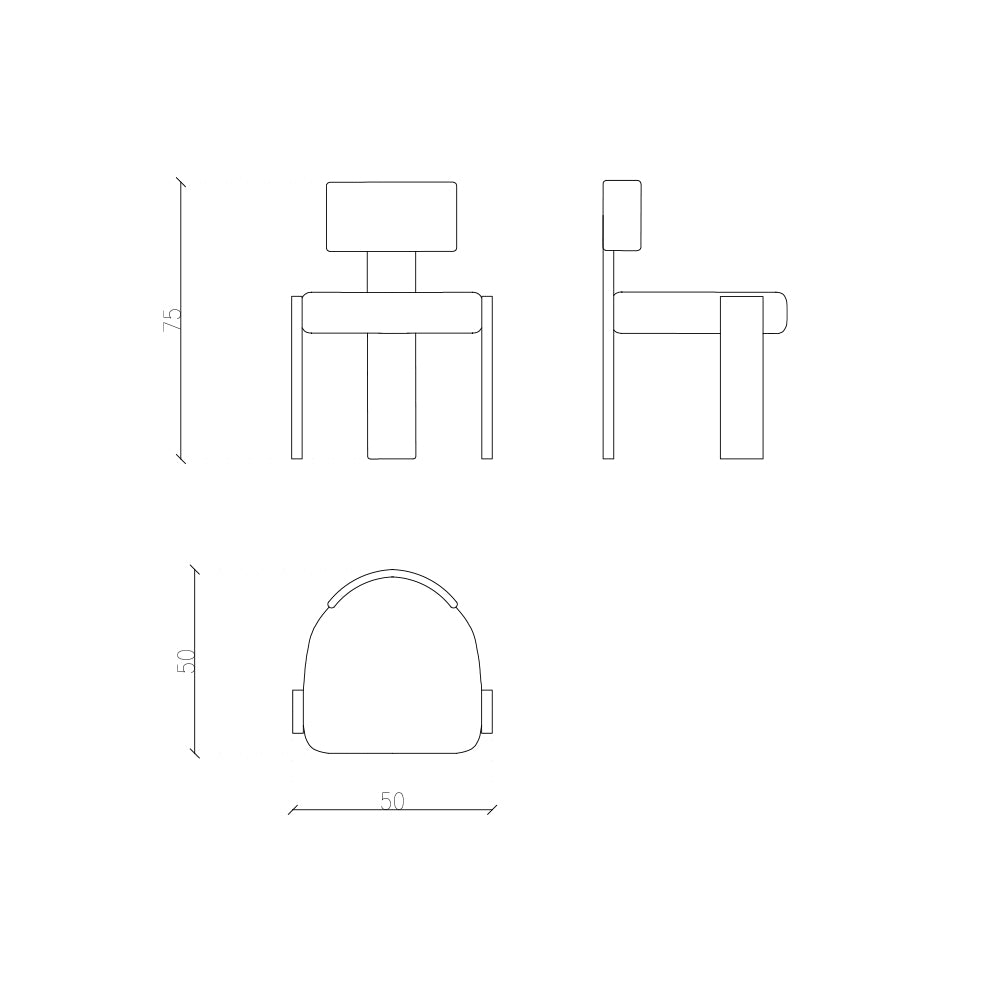 Afmetingen van Nefertiti eetkamerstoel