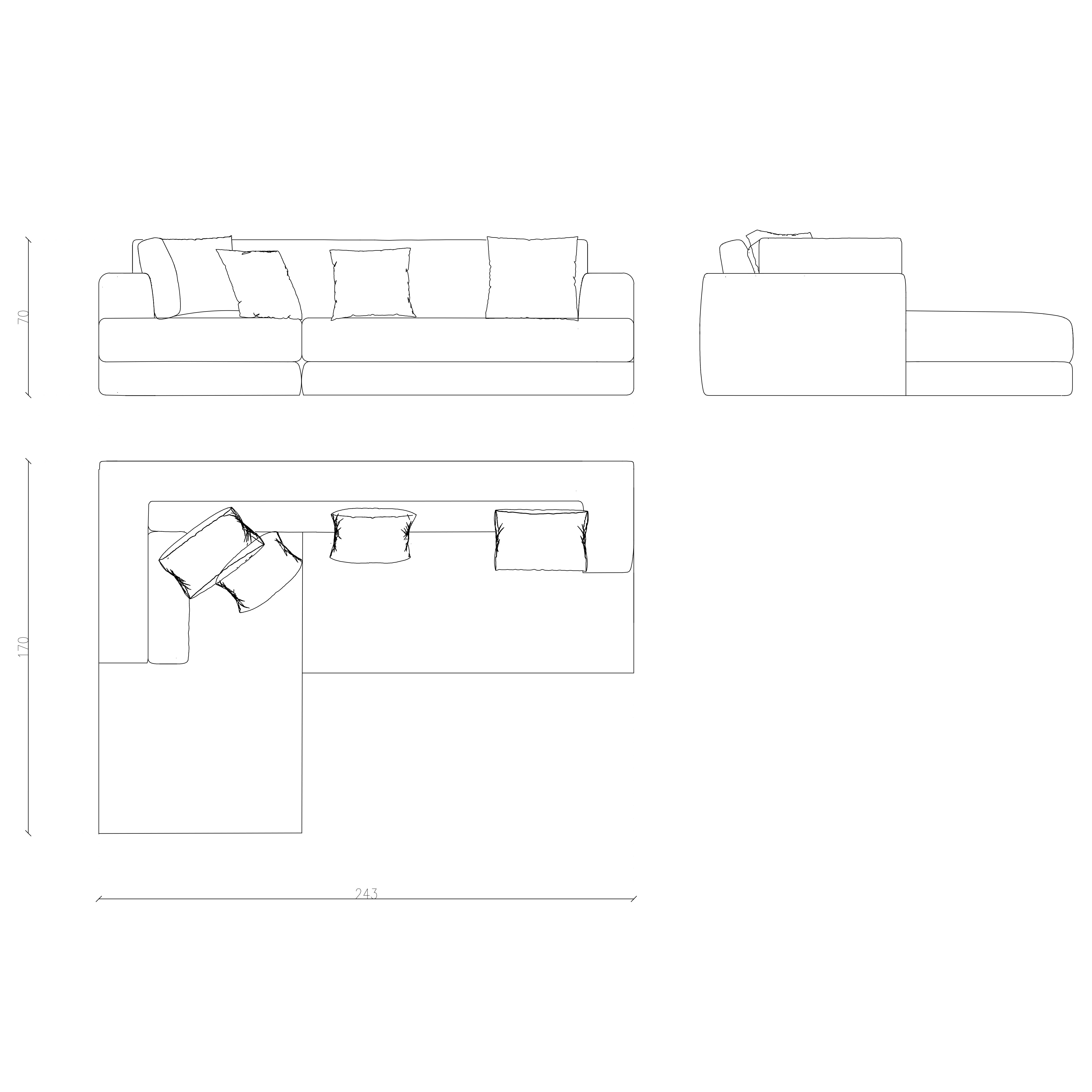 Afmetingen van Aska bankstel