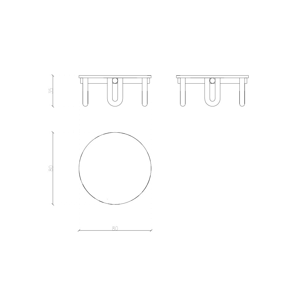 Afmetingen van Delta salontafel