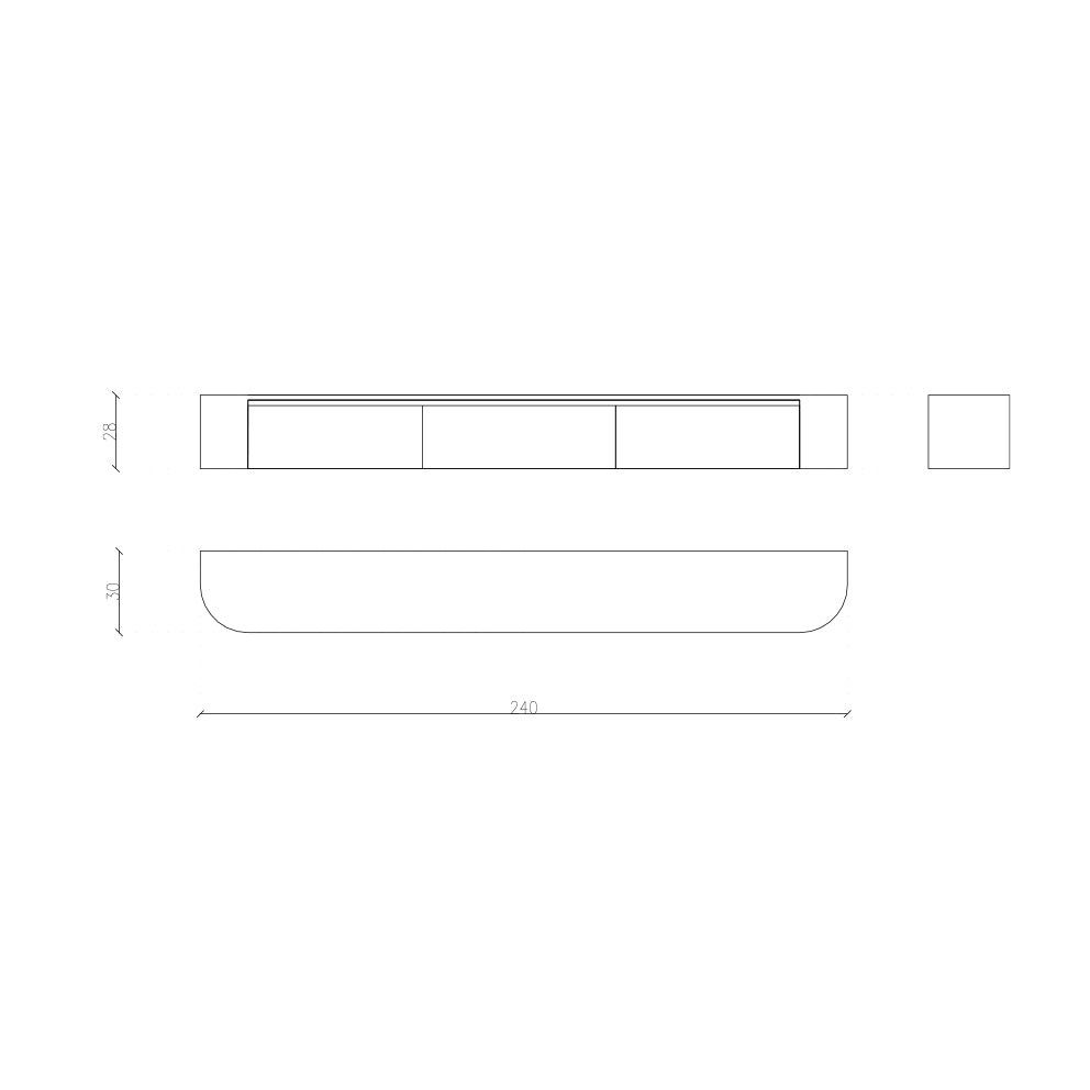 Afmetingen van PRE ORDER - Felucca tv-meubel 240 cm