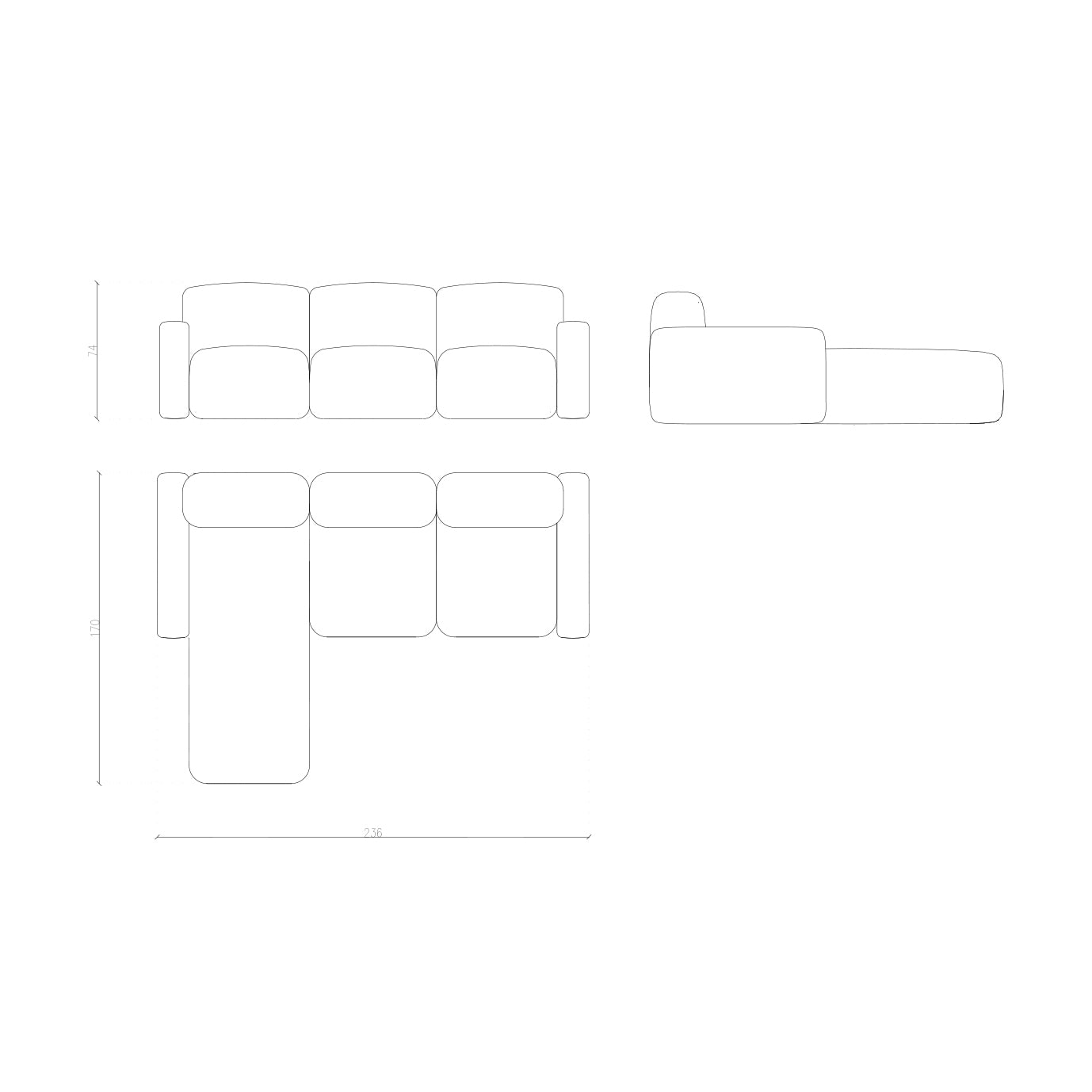 Afmetingen van Takai bankstel