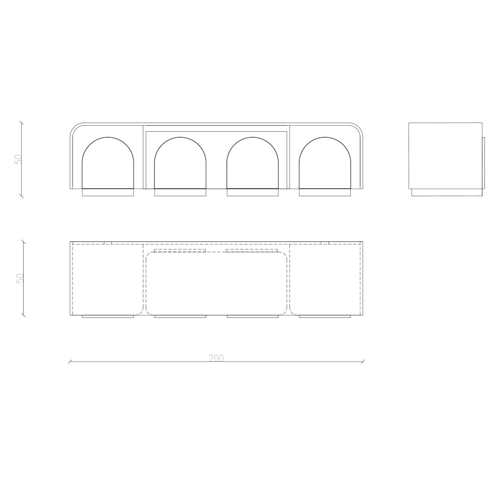 Afmetingen van PRE ORDER - Tsubasa tv-meubel