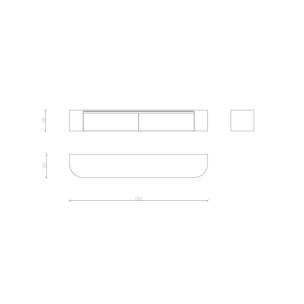 Afmetingen van PRE ORDER - Zen tv-meubel 180 cm